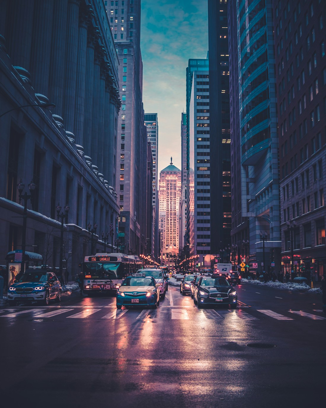 Urban streets and buildings
